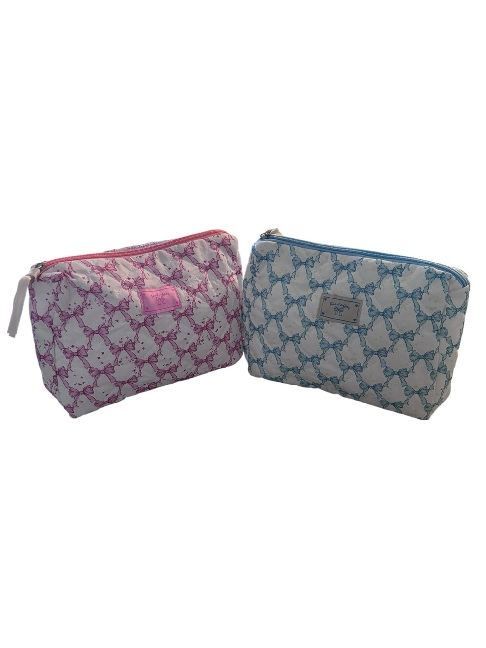 Bow Patterned Cosmetic Pouches